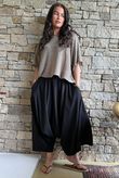 Oscar Asymmetric Hareem Skirt Pant Black